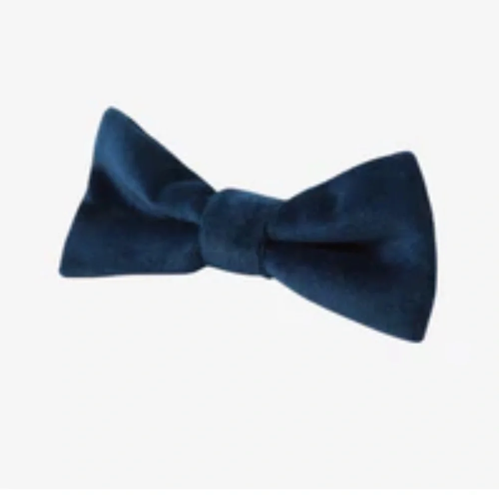 Appaman boy’s bow tie in velvet dark teal